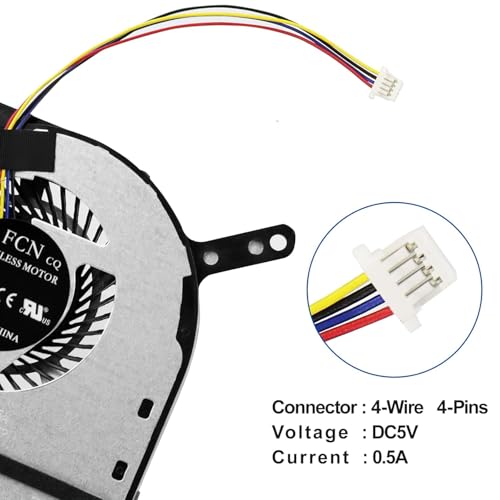 Image of WeFly CPU+GPU Cooling Fan for Asus TUF Gaming (2020) A15 FA506 FA506IV FA506IU TUF 506 IU IV F15 FX506 FX506LI FX506LU FX506IH FX705DT FX505 FX505DT FX505DV FX505DY FX505DU FX505DD FX505GT /GD