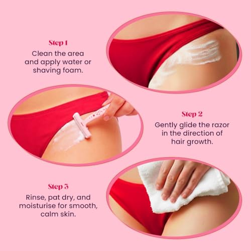 Image of Hyuman Bikini Razor + Softshave Razor Pack of 3 Combo for Women | Gentle & Smooth Shaving Kit (Set of 2)