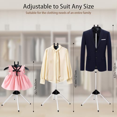 Garment Steamer Stand for Clothes, 32"-63" Inch Adjustable Portable Clothes Stand, Graduation Gown Display Stand, Steam Iron Stand, Including Ironing Gloves, Clothes Rac, Hair Remover ﻿ by VewePata - Image 2