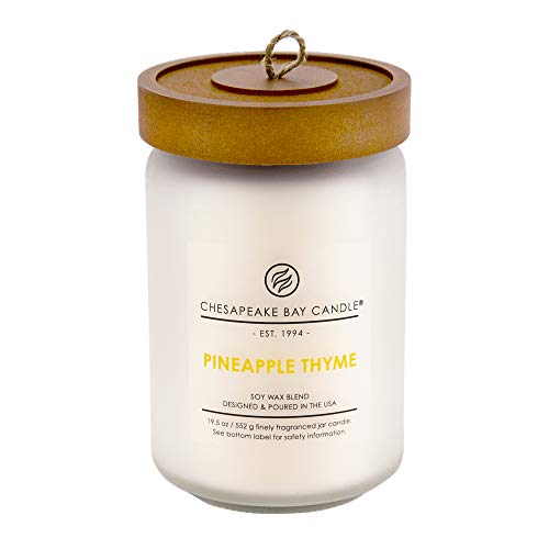 Chesapeake Bay Candle PT41320 Scented Candle, Pineapple Thyme, Large Jar