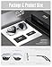LUENX Polarized Square Aviator Sunglasses for Men Rectangular Mirror Silver Lens Silver Frame 61MM - UV 400 Protection