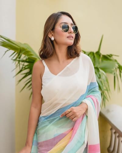 Sari 13287 superbe tissu en coton doux premium avec motif imprimé numérique unique - 3
