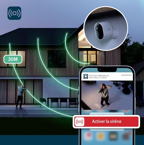 Arlo Ultra 2 4K: Caméra de surveillance extérieure HD avec SmartHub Arlo Ultra 2 4K: Caméra de surveillance extérieure HD avec SmartHub