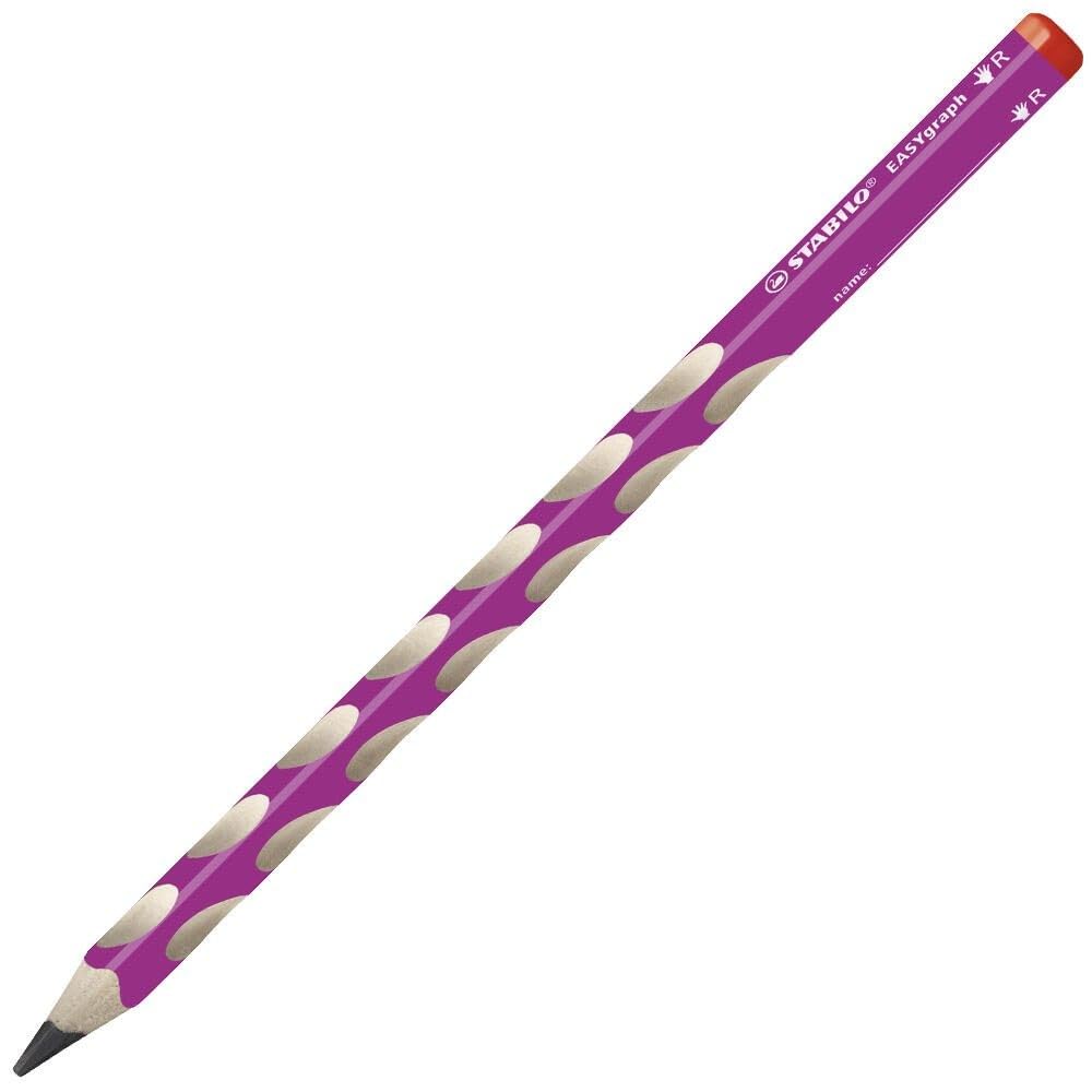 STABILO EASYgraph Dreikant-Bleistift – Rechtshänder, pink – HB