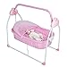 Culla Fianco Letto, Lettino da Viaggio per Neonato Culla Neonato Fianco Letto, Navicella Elettrica per Bambini, 2 In 1 Box Bambini Lettino Bambino con Zanzariera Regolazione a Tre Velocità(rosa)