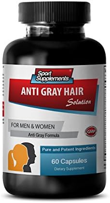 Eliminate Grey Hair – Anti Gray Hair Natural Formula for Men and Women – Biotin Supplement – Anti Gray Hair Supplement, Herbal Gray Hair Reversal, Reverse Gray Hair Darkening Supplement, 1B 60 Caps
