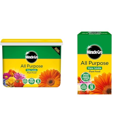 Miracle-Gro All Purpose Water Soluble Plant Food Tub, 2 kg, Brown & All Purpose water Soluble Plant Food, 1 kg