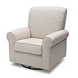 Delta Children Avery Upholstered Glider Swivel Rocker Chair, Sand