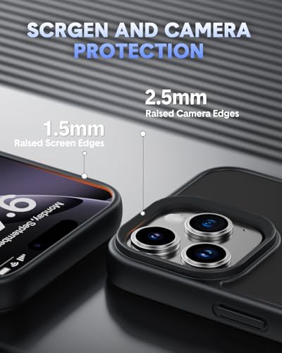 Saiuxiu for iPhone 16 Pro Max Case,Compatible with MagSafe, Includes Tempered Glass Screen & Lens Protectors, Translucent Matte Anti-Fingerprint, Slim Full-Body Military Grade Shockproof case - image 7