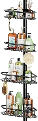 Étagère de douche télescopique réglable, étagère d'angle réglable...