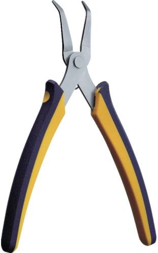 Maruto Hasegawa (Stainless Steel) KEIBA mini EPO Flat Tapered Nose Pliers (45 Degree Bent Type) (Kmc-607b)