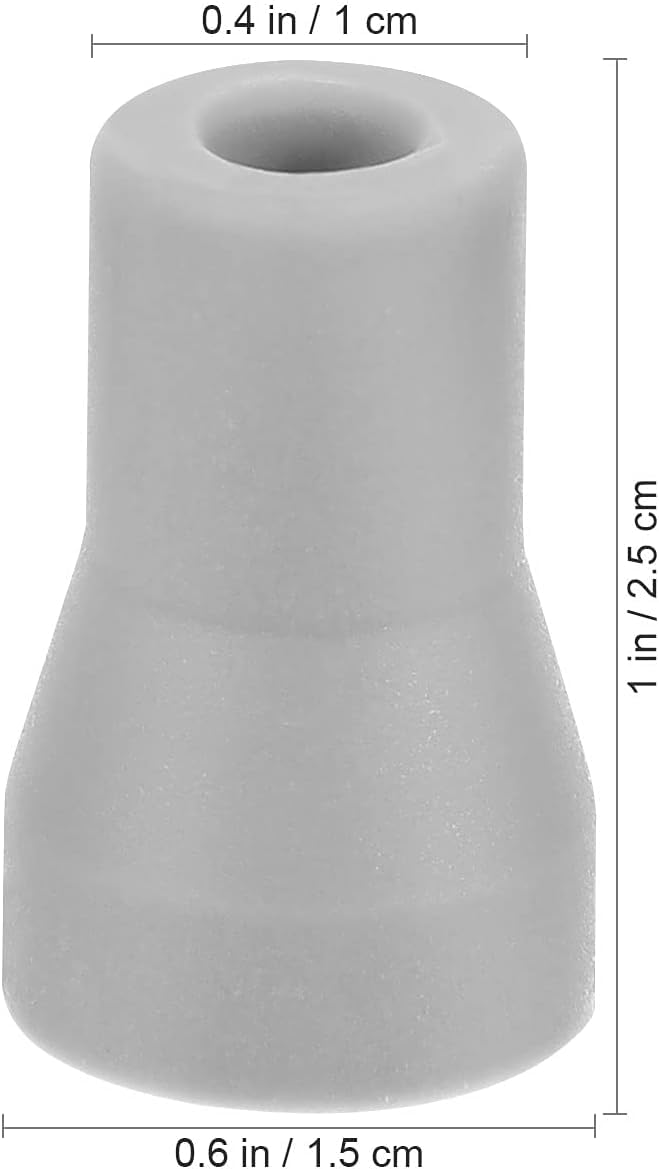 Healifty Dental Oral Saliva Ejector Replacement Rubber Valve Snap Tip Adapter for Dentist Surgical Suction Tips 10pcs (Grey)