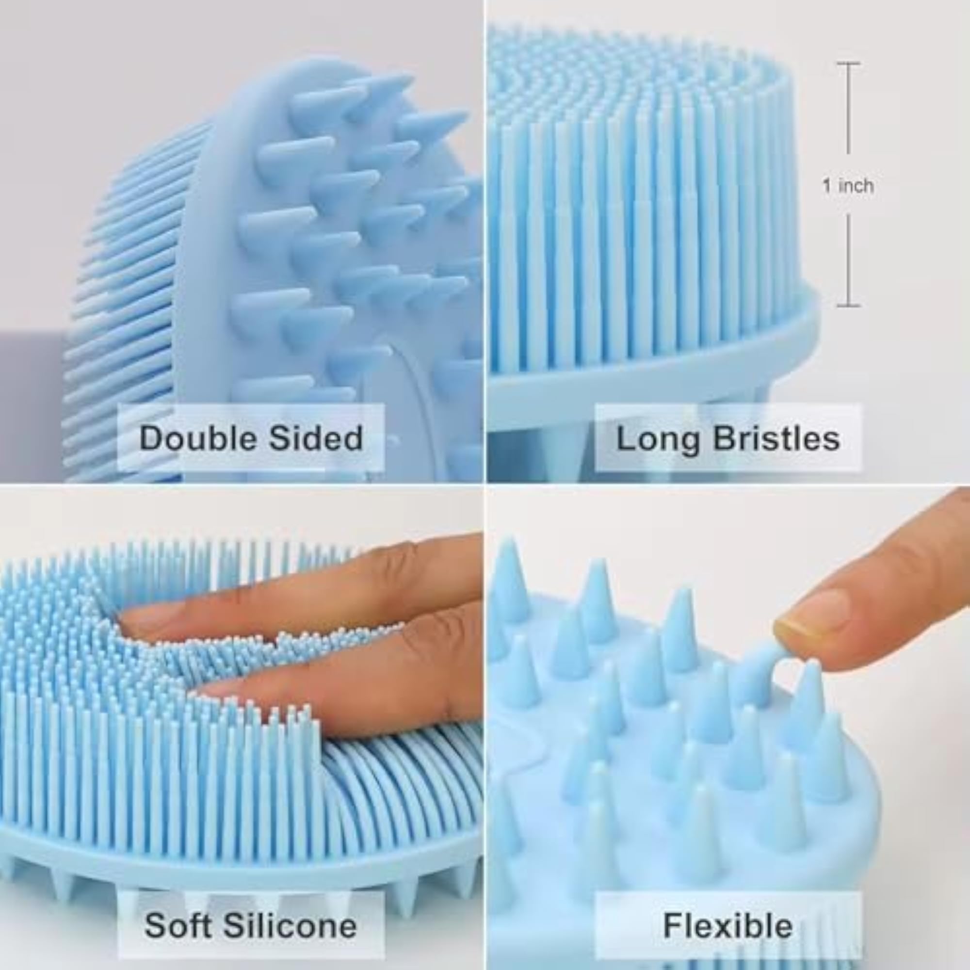 Silicone Body Scrubber - Exfoliating Shower Brush for Smooth Skin