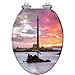Elongated Toilet Seat Plouguerneau lighthouse Island Finistre Brittany Resin Toilet Seat Quietly Slow Close with Quick-Release Hinges Toilet Seat with Cover Easy to Clean Install