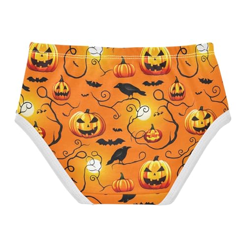 Girls Underwear Toddlers 2t Cotton Panties for Girl Durable Briefs Underpants Spooky Halloween Jack Pumpkins2