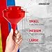 NASCAR Automotive Funnel Set – Oil, Gas & Fluid Funnels for Cars & Trucks | Durable, Lightweight, & Versatile | Includes 3 Sizes: Small, Medium, Large | Multi-Purpose Use for Oil Changes, Fuel, & More