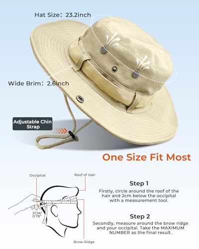 Image of Electomania Head Caps for Men and Women,Breathable Mesh Sun Protection hat,Hand-Embroidered Round Cap,Hat for Outdoor Work, Camping, Fishing (in, Alpha, Free Size, Khaki)
