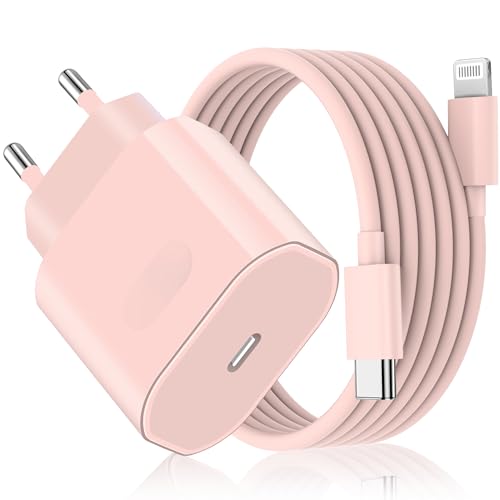 Caricatore for iPhone 14/14 Pro/14 Pro Max/14 Plus/13/12/11/XS/XR/X/SE, 25W USB C Rapido Caricabatterie Spina Adattatore Alimentatore Presa Carica with 2M Cavo