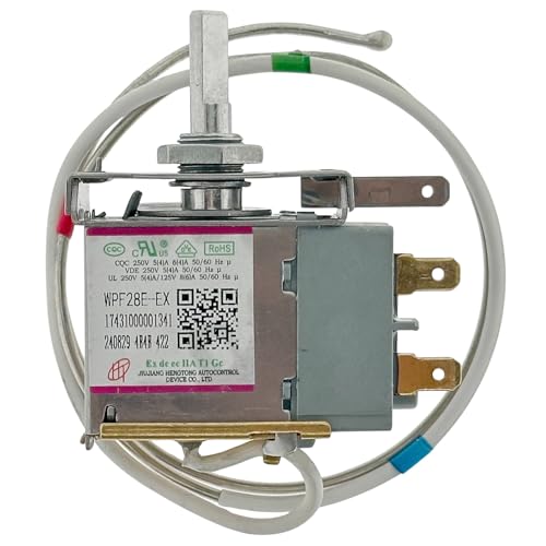 WPF28E-EX / 17431000001341, WPFE28L-L Temperature Control Thermostat Compatible with Midea, Arctic King, Insignia, Vissani Chest Freezer
