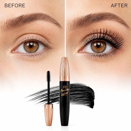 Image of Mascara For Older Women 60 Plus, My Amazing Lashes Mascara black, Volume and Length, Natural Lengthening and Thick, Smudge-Proof,No Clumping, Instantly Create The Look of Lash Extensions, (1PCS)