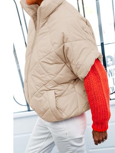 Women's Puffer Vest Stand Collar Zipper Short sleeve Jackets Fashion Winter Lightweight Vests Warm Padded Jacket Coat3