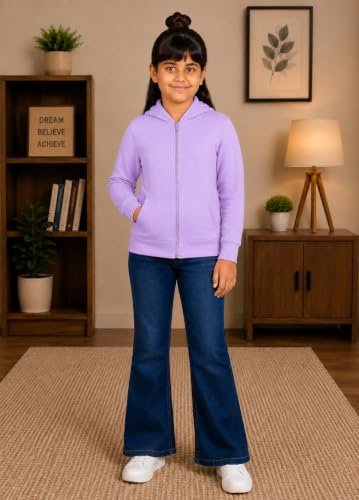 Image of ADBUCKS Girl's Cotton Hooded Sweatshirt
