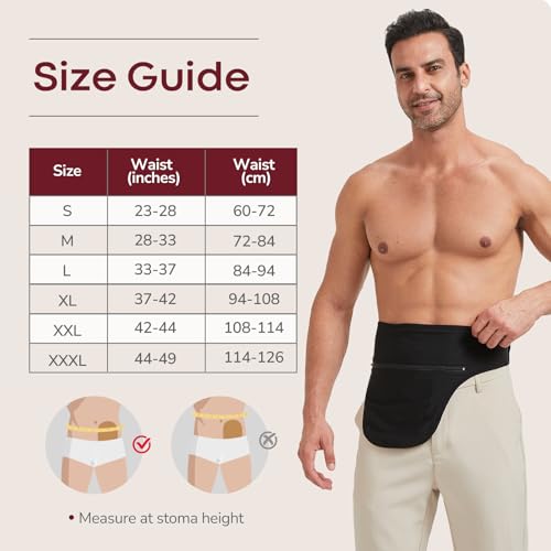 DERAYMI Ostomy Belt for Ostomy Bag Men and Women Colostomy Bags Supplies Adjustable Ostomy Support Belt, Black - Image 2