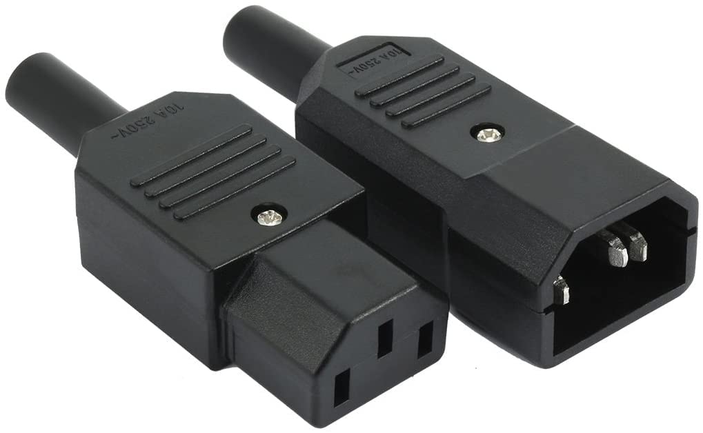 NEXT GEEK AC 250V 10A IEC320 C13 Female Plug 3 Pin Terminals with Male IEC 320 C14 3 Terminals Power Socket (PACK OF 2),Black (B09VDYL84B) Amazon Price History, Amazon Price Tracker