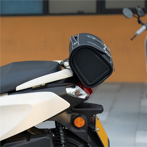 Baúl de moto universal maleta trasera impermeable de PU compatible con Versys 650 6