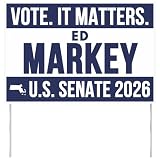Ed Markey For Massachusetts U.S. Senate 2026 Yard Sign Vote Ed Markey Democrat 2026 Elections Race Primary Candidate