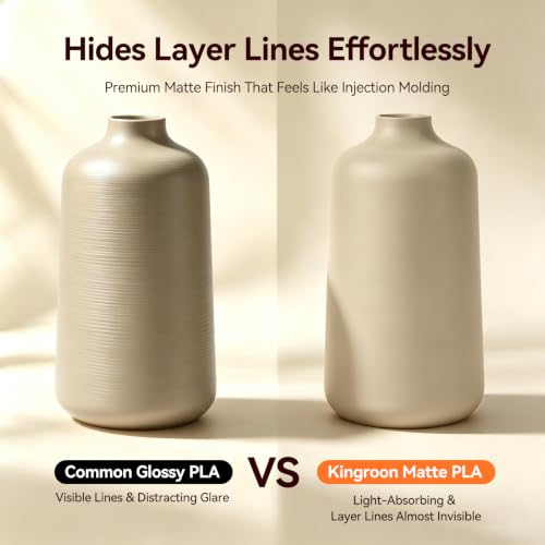 Image of Kingroon Matte PLA Filament 1.75mm 3D Printer Filament Matte Filament 1kg Dimensional Accuracy + /- 0.02 mm (Matte Skin)