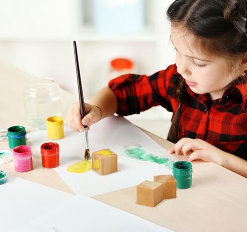 Dragon Drew Unfinished Wood Blocks | Wooden Cubes for Crafts | 2 Inch| 12 Pack