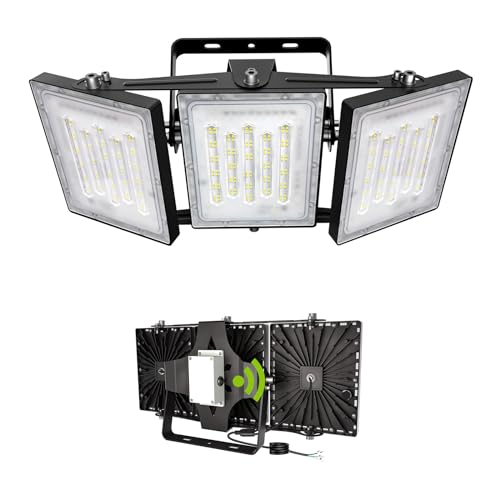 STASUN Flying Series Max - 300W 30,000LM Dusk to Dawn LED Flood Light with Photocell Sensor, 6000K Super Bright, IP66 Waterproof Floodlight for Backyard, Sport Courts, Stadium, Arena, Commercial