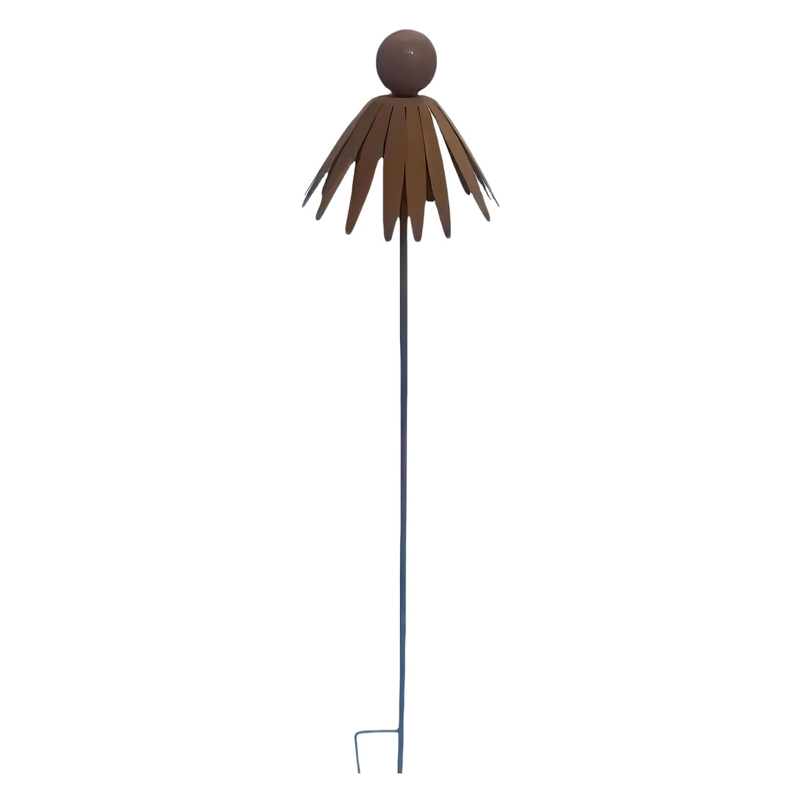 Psdndeww Antique Look Iron Coneflower Garden Sculpture Stable Plant Stake for Backyard Flowerbed Arrangements Outdoor Rustics Garden Art