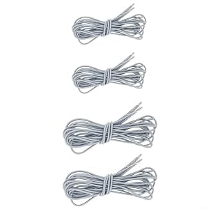 Elastische Ersatzschnüre für Liegestühle, Garten-Sonnenliegen, Reparatur-Seil-Set mit Metallkopf-Bungee-Saiten, Stuhl, Outdoor, Terrasse, Möbel-Restaurierungsteile, 4 Stück, grau
