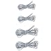 Elastische Ersatzschnüre für Liegestühle, Garten-Sonnenliegen, Reparatur-Seil-Set mit Metallkopf-Bungee-Saiten, Stuhl, Outdoor, Terrasse, Möbel-Restaurierungsteile, 4 Stück, grau