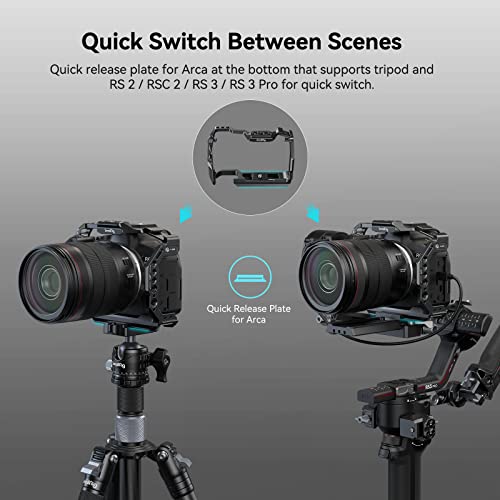SMALLRIG R6 Mark II Camera Cage for Canon Formfitting Video Making Camera Rig for Canon R6 Mark II, Built-in Dual NATO Rails - Image 4