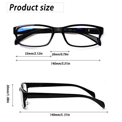 Image of JOSCHOO Computer Reading Glasses for Women and Men 6 Pack Blue Light Blocking Spring Hinge Readers