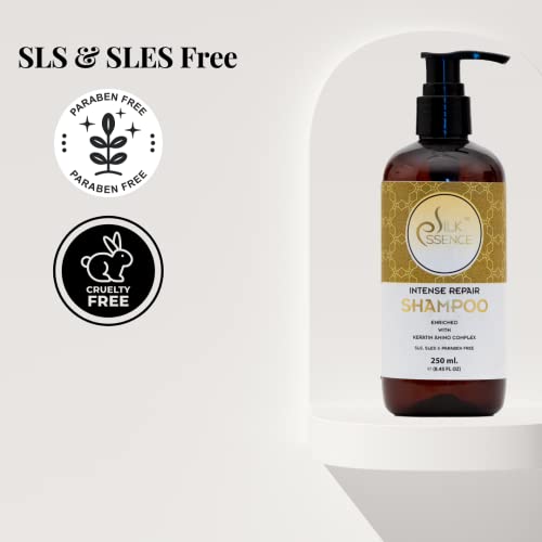 Image of Intense Repair Keratin Shampoo for Men & Women (250ml) / Enriched with Keratin Amino Complex /Hair Smoothening Shampoo /Silicone & Paraben Free