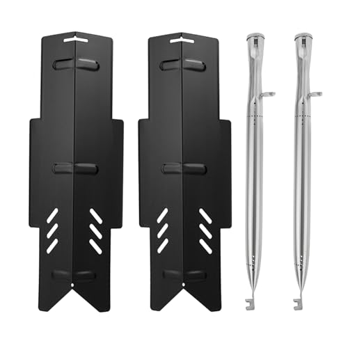 Image of Grill Replacement Parts for Dyna-Glo DGF350CSP DGF350CSP-D, Heat Plates Heat Shields and Burner Tubes for Dyna Glo Grill Replacement Parts 2-Burner DGF350CSP DGF350CSP-D Grills