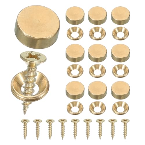Tornillos Decorativos de Latón con Tapa 12mm Pack 10 miniatura 1