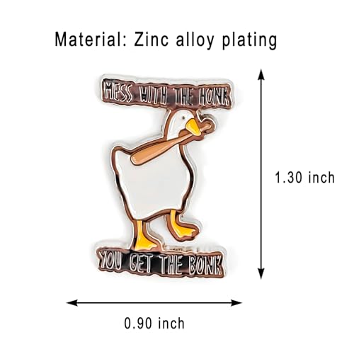 Image of Untitled Goose Enamel Pin - Animal World Series | Premium Enamel Pin - Statement Lapel Pin - Plated Badge for Clothing, Bags, Hats, Jackets, and Lanyards