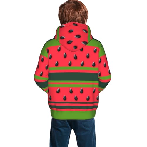 Watermelon Hoodie Youth Hooded Sweatshirt 3D Digital Printed With Pockets Tops2