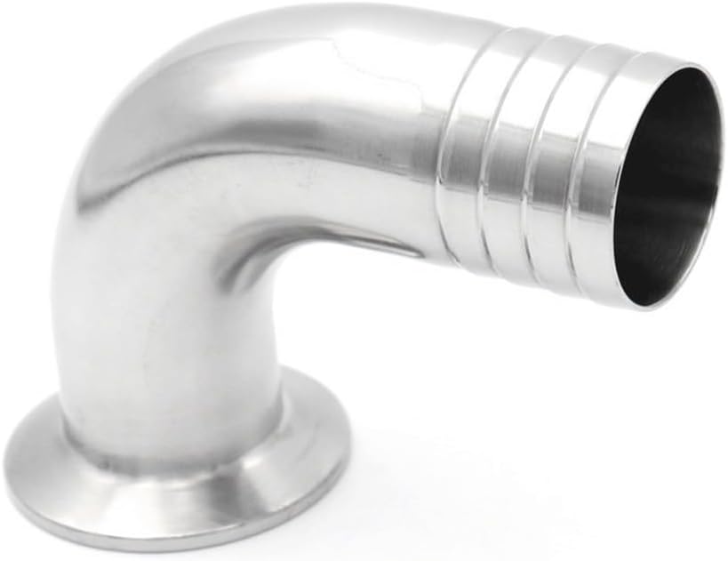 1PC 304SS 90 Degree Tri Clamp Elbow Fitting - Sanitary Hose Connector for 19-51mm Pipes,for Home Brewing and Plumbing(38mm x Ferrule 50.5)
