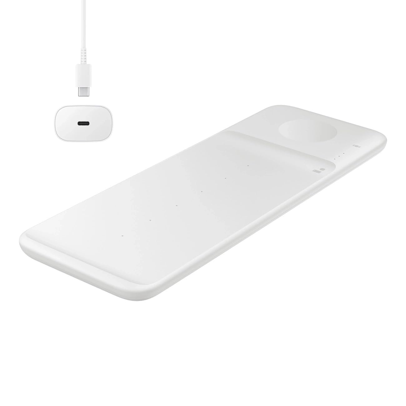 Samsung Wireless Charger Trio Casque, Smartphone, Smartwatch Blanc USB Recharge sans fil Charge rapide Intérieure