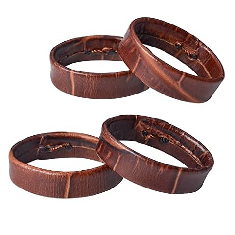 WOCCI Pasek do zegarka ze skóry, 4 sztuki pasków zapasowych, Kompatybilne z paskami do zegarka 18 mm, 20 mm, 22 mm, Für 22mm Uhrenarmband, Skóra