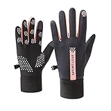 [OLATONG] 手袋 レディース 防寒 防水 自転車 グローブ サイクル アウトドア登山 サイクリング タッチパネル対応 滑り止め加工 防寒 裏起毛 防風（グレー）