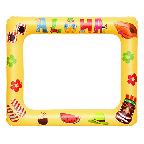 Amosfun Luau Photo Props Luau Hawaiian Photo Booth Props Tropical Party Decoration Inflatable Pictur - //coolthings.us