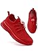 WOHHHW Boys Girls Tennis Running Toddler Shoes Lightweight Breathable Fashion Sneakers Non-Slip Walking Shoes for Little Kids/Big Kids Red Size 11