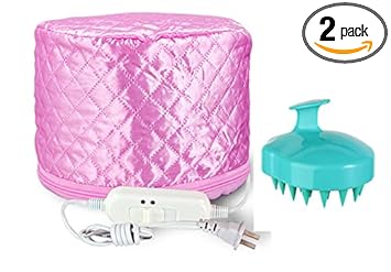 ZUNBELLA Hair Spa Cap Steamer Thermal Head Cap Treatment with Beauty Steamer Nourishing Heating Cap, Spa Cap For Hair, Spa Cap Steamer And Hair Scalp Massager Shampoo Brush (MULTI)